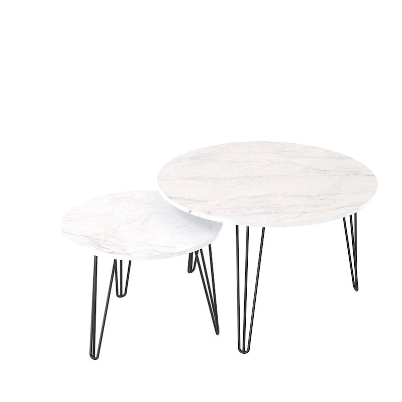 27.56 Round Nesting Coffee Table Set of 2
