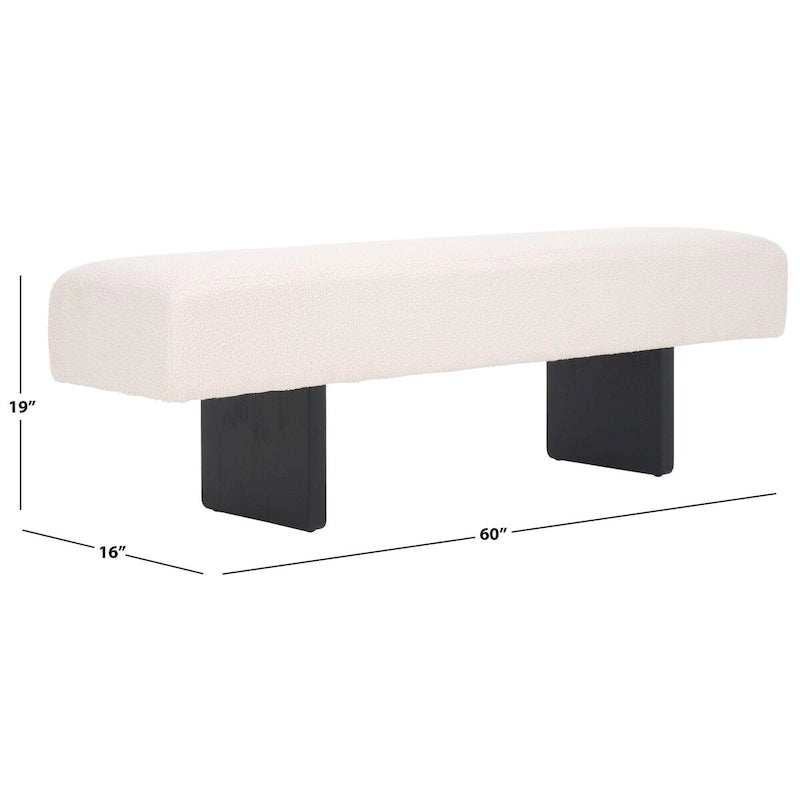 SAFAVIEH Home Ryer Boucle Bench - 60Wx16Dx19H
